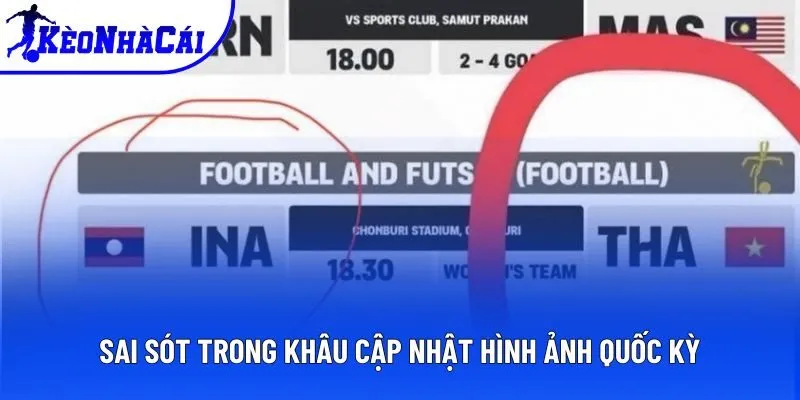 Sai sót trong khâu cập nhật hình ảnh quốc kỳ